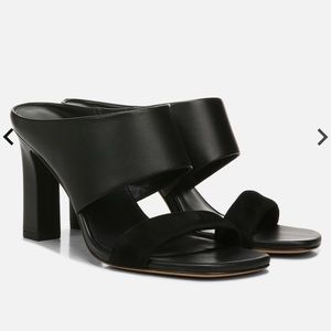 VINCE Quinn Leather & Suede Block Heeled Sandals